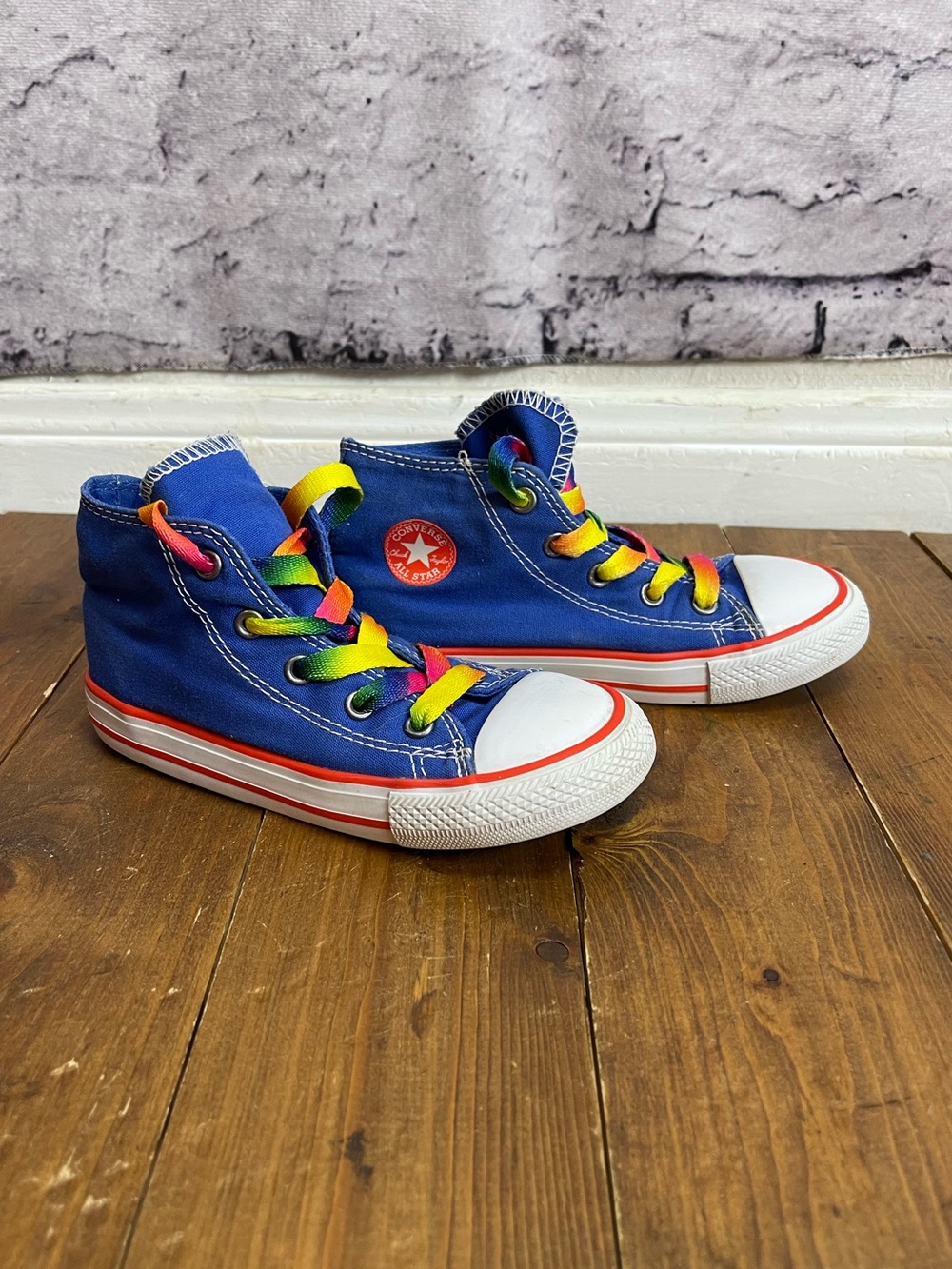 Converse blue high top sneakers toddler size 10